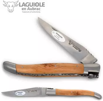 Laguiole en Aubrac Aubrac L0212GEIF 12 cm Messer Klinge matt Griff Wacholder