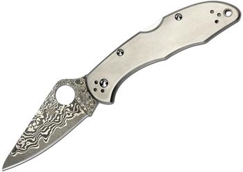 Spyderco Delica 4 Titanium Damascus (01SP781)