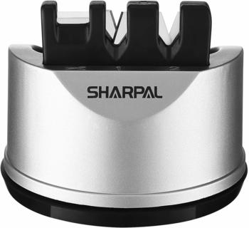 Sharpal 191H Kitchen Chef Knife and Scissors Sharpener for Straight and Serrated Knives 3-Stage Knife Sharpening Tool Helps Repair and Restore Blades