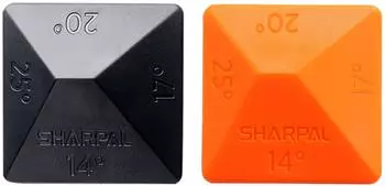 Sharpal Angle Pyramid Messerschleifstein mit Winkelführung, 4 Winkel (14°/17°/20°/25°), 2er-Pack (SHA-196N)