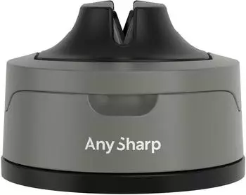 AnySharp Evo Messerschärfer, PowerGrip Saugnapf, Kompakt, Grau (ASKSEVOGREY)