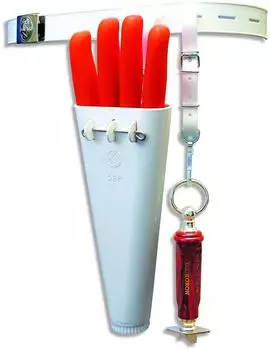 Friedr.Dick Messerk&ouml;cher f&uuml;r 4 Fleischermesser mit Wetzstahlhalter, wei&szlig; (FD-90130-00-0)