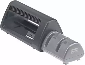 Kuhn Rikon Dual-Messersch&auml;rfer f&uuml;r gerade und gezahnte Klingen, grau (24310)