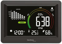 Technoline WL1028 CO2-Messger&auml;t Luftqualit&auml;tsmonitor mit Alarm Schwarz