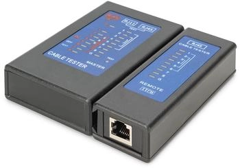 Digitus Netzwerkkabel Tester für RJ45 & RJ11 mit PoE-Prüfgerät Schwarz (DN-14001-2)