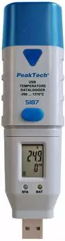 PeakTech Datenlogger Typ-K Temperatur -200 bis +1300°C