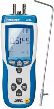 PeakTech Differenzdruckmessgerät 1,0 bis 80 m/s