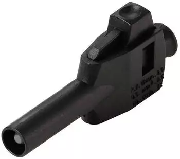 Voltcraft MP-4 Laborstecker mit Klemmanschluss, gerade, 4mm, Schwarz (VC-17002940)