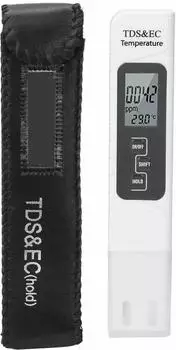 Walfront Wasserqualitätsmessgerät 3-in-1 EC Leitfähigkeit & Temperatur, LCD Display, 0-9999PPM (Walfront)