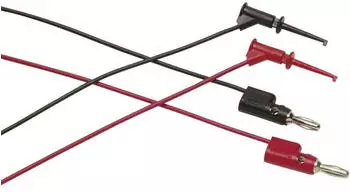 Fluke TL960 Messleitungs-Set Abgreifklemmen Bananenstecker 4mm 0.90m Rot/Schwarz (1616722)