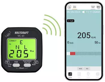 Voltcraft VC-41 Steckdosentester CAT II 250V LCD (VC-16041165)
