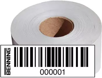 Benning Barcodeetiketten Satz 5 Nr. 4001-5000, PVC, stark haftend (756305)