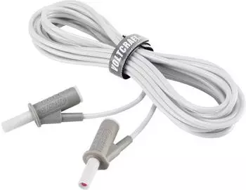 Voltcraft MSB-501 Sicherheits-Messleitung Lamellenstecker 4mm 5m Wei&szlig; (VC-8063475)