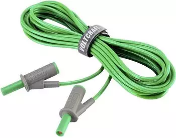 Voltcraft MSB-501 Sicherheits-Messleitung Lamellenstecker 4mm 5m Gr&uuml;n (VC-8063545)