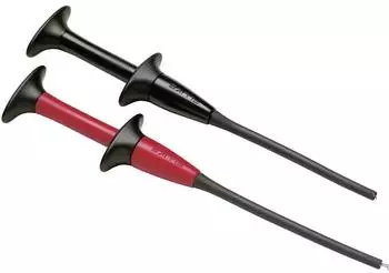 Fluke AC283A Sicherheits-Abgreifklemmen-Set 4mm CAT IV 600V / CAT III 1000V, rot/schwarz (AC283A)
