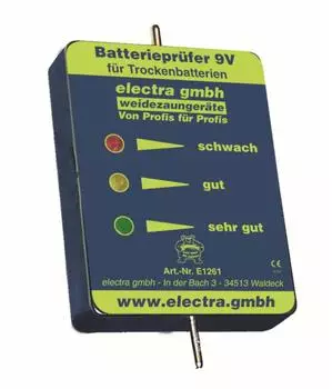 electra Batterieprüfer 9V für Trockenbatterien (E1261)