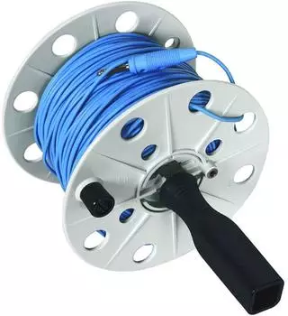 Dehn Drahthaspel K-grau 80mm mit 0,75mm&sup2; Litze blau 100m (585210)