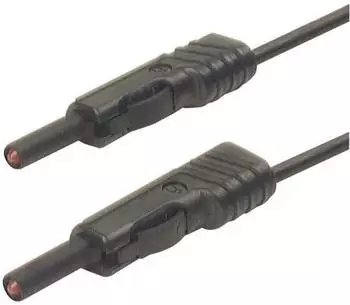 SKS Hirschmann MLB 200/1 Messleitung Lamellenstecker 4mm, 2m, schwarz (973647100)