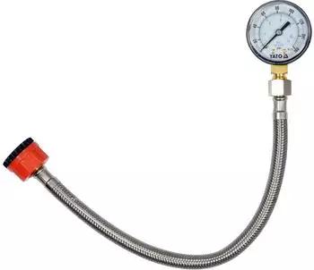 Yato Wasserdruckmesser Manometer 3/4" zu 1/2" mit Schlauch 30cm (YT-24790)