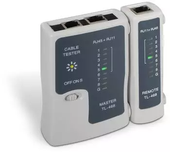 Aisens A142-0312 Kabeltester RJ11/RJ12/RJ45, grau (A142-0312)