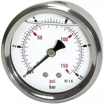 Riegler Glyzerinmanometer &laquo;pressure line&raquo; G 1/4 hinten 0-600bar, &Oslash;63 (816-CDE)