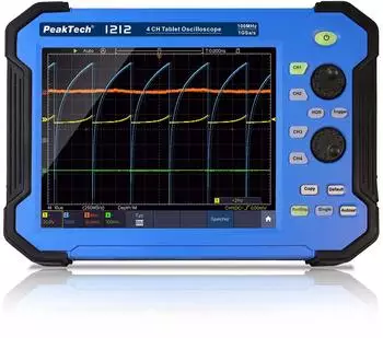 PeakTech P 1212 Tablet-Oszilloskop 4-Kanal 100MHz, 1GS/s (P 1212)