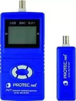 Protec.net PVT Netzwerk-Verdrahtungstester RJ45/RJ11/BNC, bis 1000m