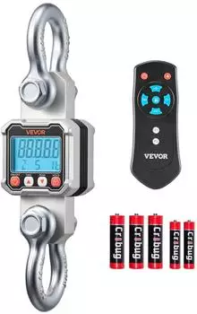 VEVOR Digitale Kranwaage 3000kg, 500g Teilung, LCD-Display (ZXDCDZK500GYVJ73Z001V9)