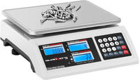 Steinberg Systems Z&auml;hlwaage - 30 kg / 0,5 g - 22,8 x 28 cm - Akku 80 h - 3 LCD