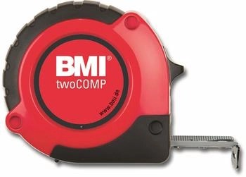 BMI Taschenrollbandmaß twoComp 8m x 25mm Stahl mit Magnet (472841021M)