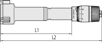 Mitutoyo Dreipunkt-Innenmikrometer Holtest 30-40 mm, 0,005 mm (368-168)