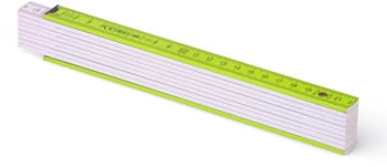 Metrie Zollstock 2 m Block 52 frühlingsgrün-weiß