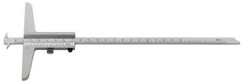 Fortis Tiefenmessschieber 300mm, Ablesung 1/50mm, doppelseitig abgesetzte Messfl&auml;che