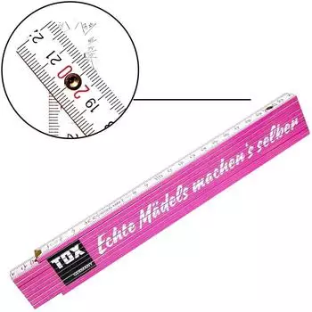 TOX Meterstab "Echte M&auml;dels machen's selber" Holz, 200cm (09969002/T)