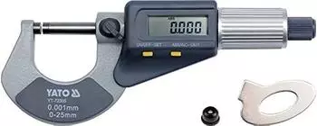 Yato Digitales Mikrometer 0-25mm, 0,001mm Auflösung (YT-72305)