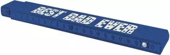 TOX Zollstock "Best Dad Ever" 2m, blau, Holz (09969004/T)