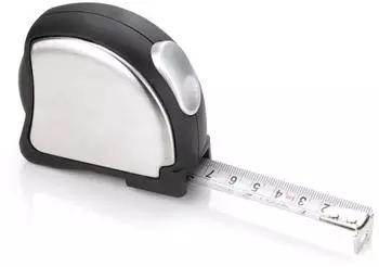 Troika ACCURATE Maßband 5m, Edelstahlgehäuse, Gürtelclip (TAP14/ST)