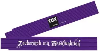 TOX Zauberstab Zollstock mit Messfunktion 2m, lila (09969007/T)