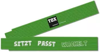 TOX Gliederma&szlig;stab "Sitzt Passt Wackelt" 2m gr&uuml;n (09969003/T)