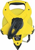 Stanley Ma&szlig;band 2-34-775, PowerWinder Fiberglas, 60m Glasfaserband, Kurbel,