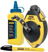 Stanley Schlagschnur FATMAX 0-47-681 Schnellkurbel 3 zu 1, Set, 115g blaue Kreide,
