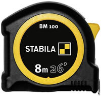 Stabila 19580, Stabila BM 100cm+inch 19580 Ma&szlig;band 8m ABS