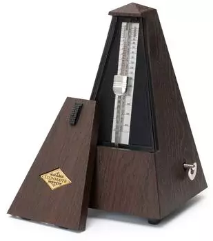 Steinmayer Metronom mechanisch, Pyramidenform mit Glocke, braun (00080337)