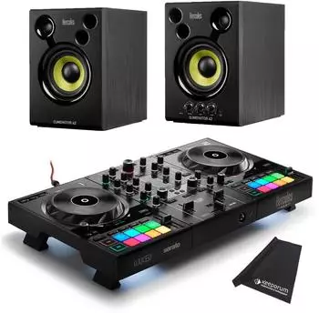Hercules Inpulse 500 DJ-Controller mit DJMonitor42 Boxen (inp500-mon42-fp200)