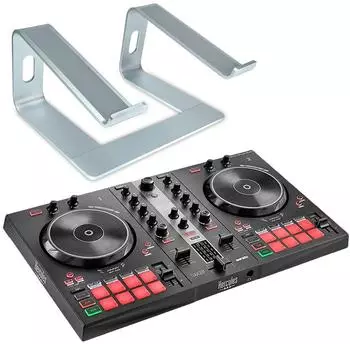 Hercules DJControl Inpulse 300 MK2 DJ-Controller mit Laptopständer (inp300mk2-rs102s)