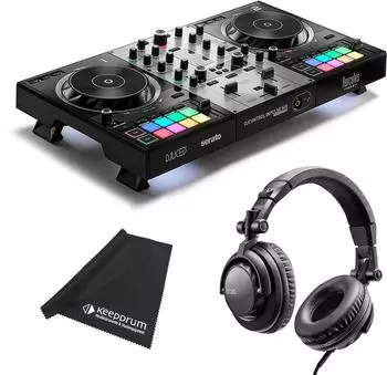 Hercules Inpulse 500 Silver Edition DJ-Controller mit DJ45 Kopfhörer (inp500sl-dj45-fp200)
