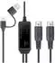 Renkforce USB/MIDI-Adapter 2x DIN 5-pol. auf USB-C/USB-A, schwarz, 2m (RF-6439636)
