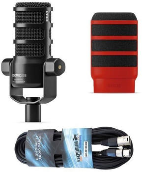 Rode PodMic USB + WS14 rot + Kabel