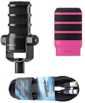 Rode PodMic USB + WS14 pink + Kabel