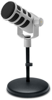 Rode PodMic USB weiß + Tisch-Stativ